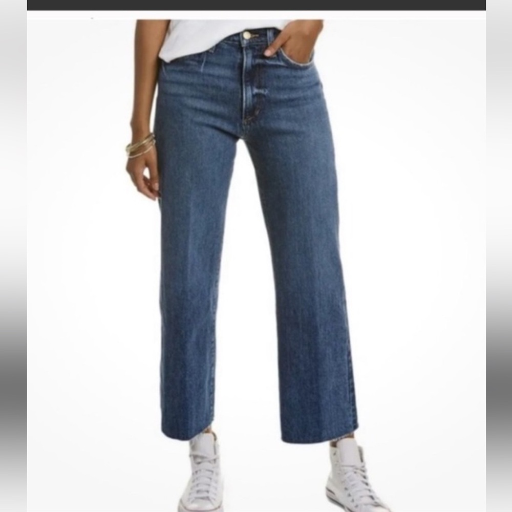 Joe’s Jeans Freya High Rise Wide-Leg Ankle Length Medium Wash Denim, Sz 31